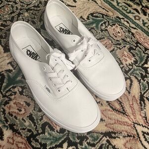 Brand new white vans, never worn